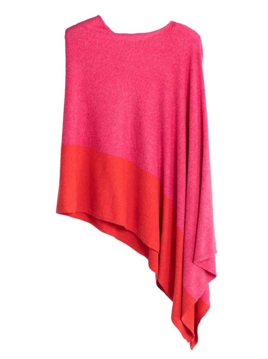 Shiraleah Shiraleah Madeleine Travel Poncho, Fire | Women Cape Scarves