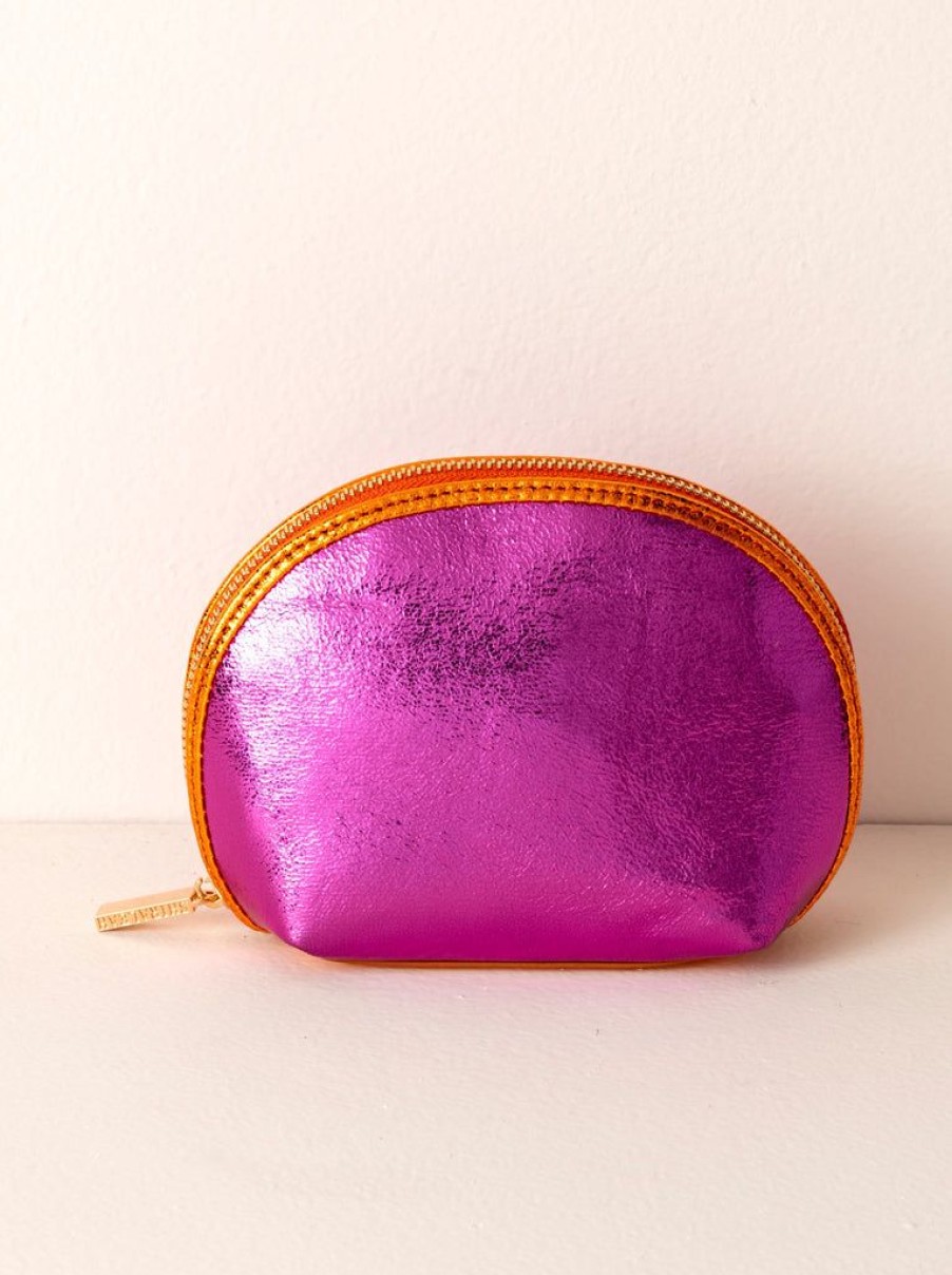 Shiraleah Shiraleah Skyler Cosmetic Pouch, Magenta | Women Zip Pouches