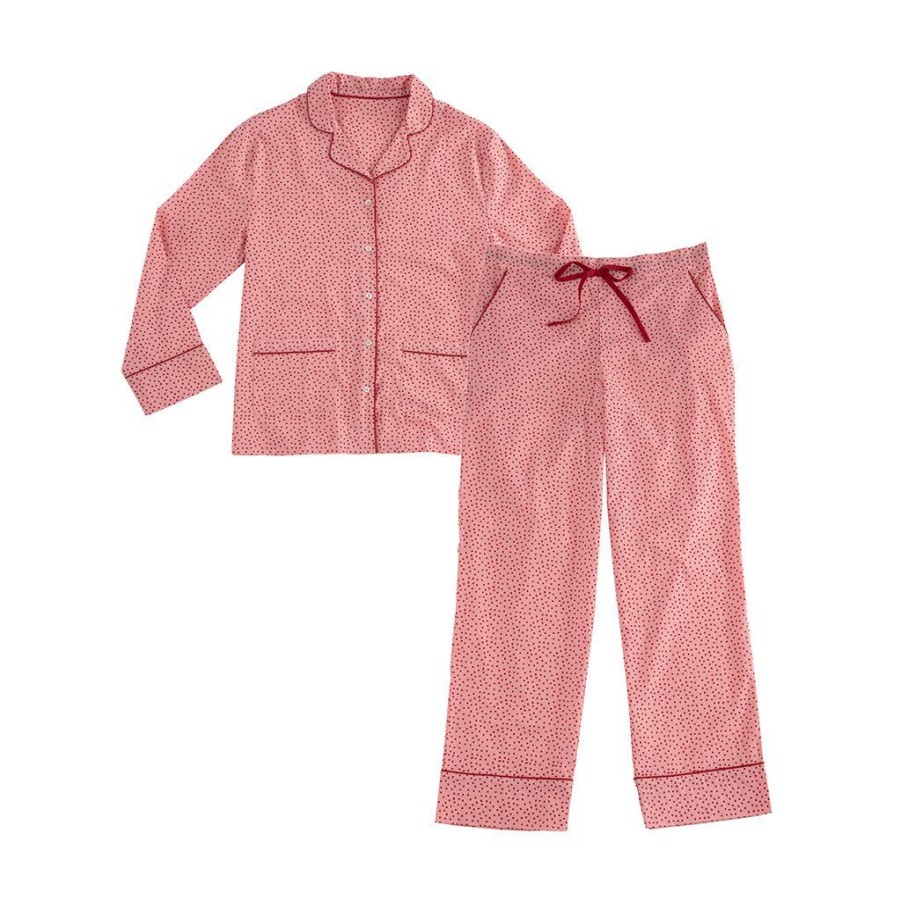 Shiraleah Shiraleah Grace Dot Print Pj Set, Pink | Women Pj Sets