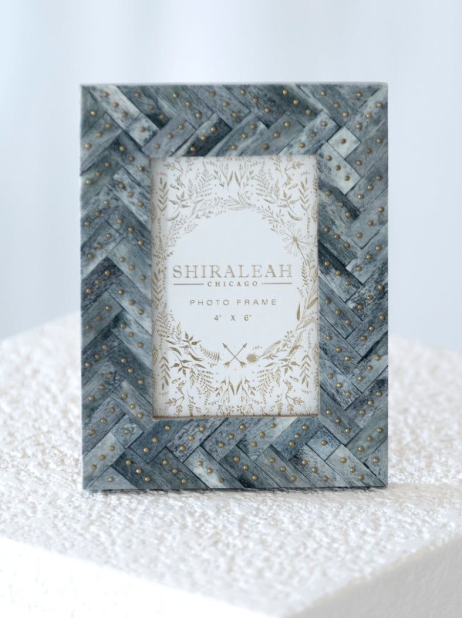 Shiraleah Shiraleah Mansour Studded 4X6 Picture Frame, Grey | Home