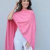 Shiraleah Shiraleah Francoise Travel Poncho, Pink | Women Cape Scarves