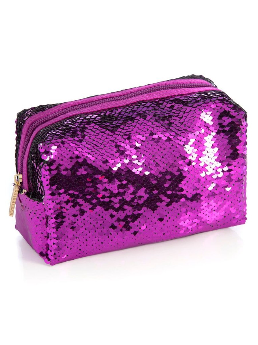 Shiraleah Shiraleah Bling Cosmetic Pouch, Violet | Women Zip Pouches