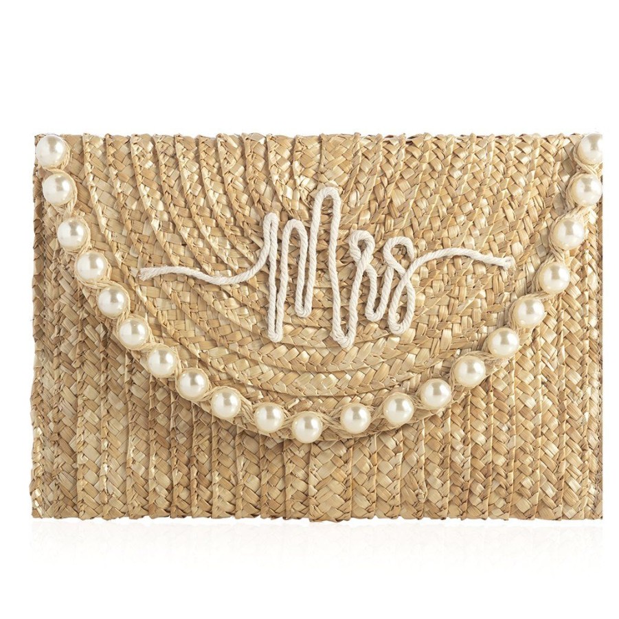 Shiraleah Shiraleah Perla Mrs Bride Clutch, Natural | Women Clutches