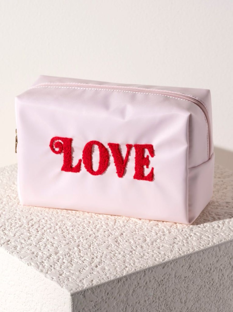 Shiraleah Shiraleah Cara Love Cosmetic Pouch, Blush | Women Zip Pouches