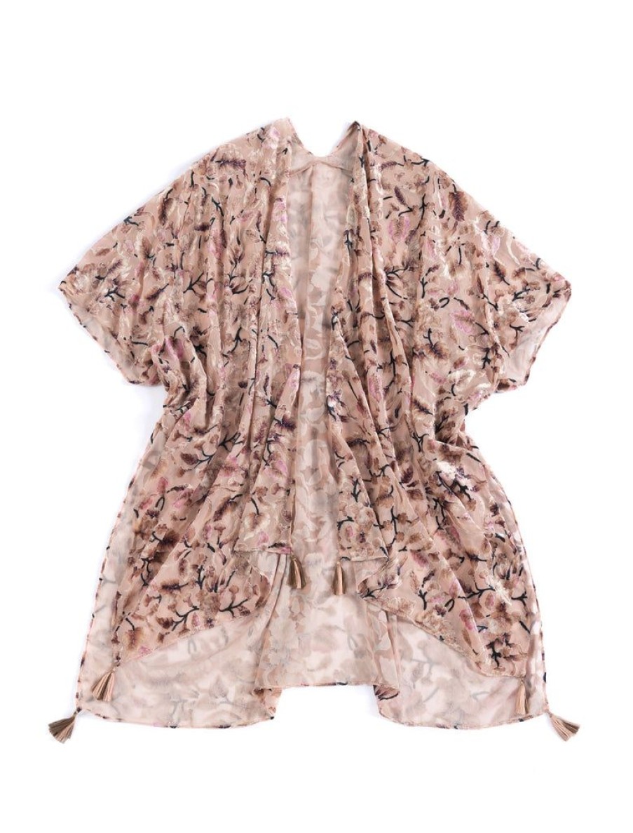 Shiraleah Shiraleah Ezra Kimono Cover-Up, Rose | Women Kimonos & Cover-Ups