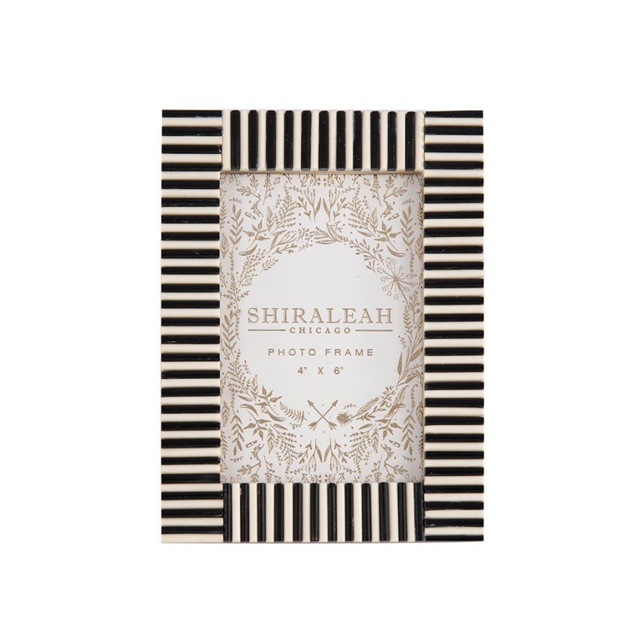 Shiraleah Shiraleah Paris Striped 4 X 6 Picture Frame, Black | Home