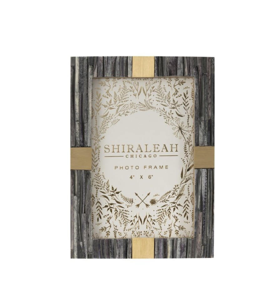 Shiraleah Shiraleah Mansour Faceted 4X6 Picture Frame, Grey | Home