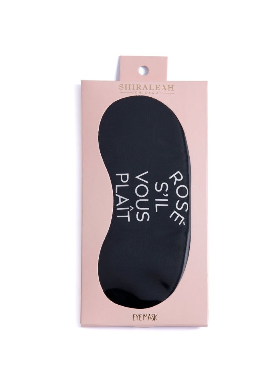 Shiraleah Shiraleah Rose S'Il Vous Plait Eye Mask, Black | Women Travel