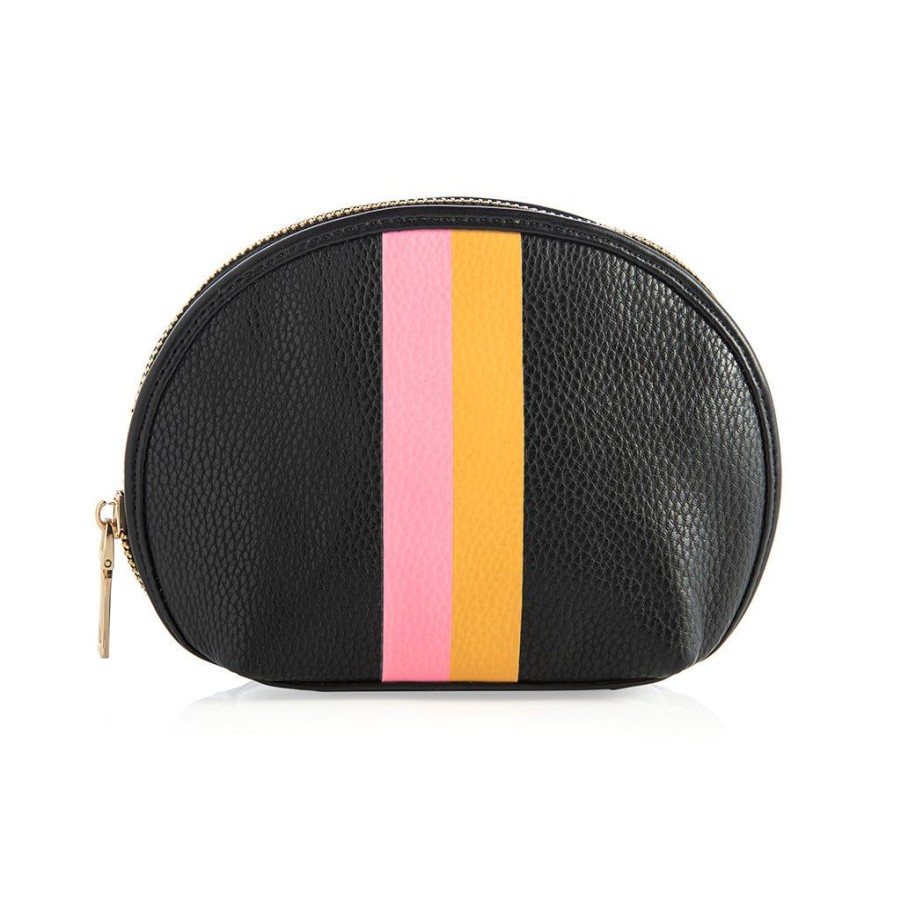 Shiraleah Shiraleah Stanton Racer Stripe Cosmetic Pouch, Black | Women Zip Pouches