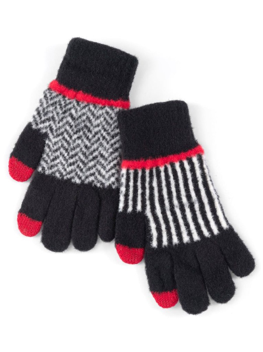 Shiraleah Shiraleah Bowie Touchscreen Gloves, Black | Women Gloves