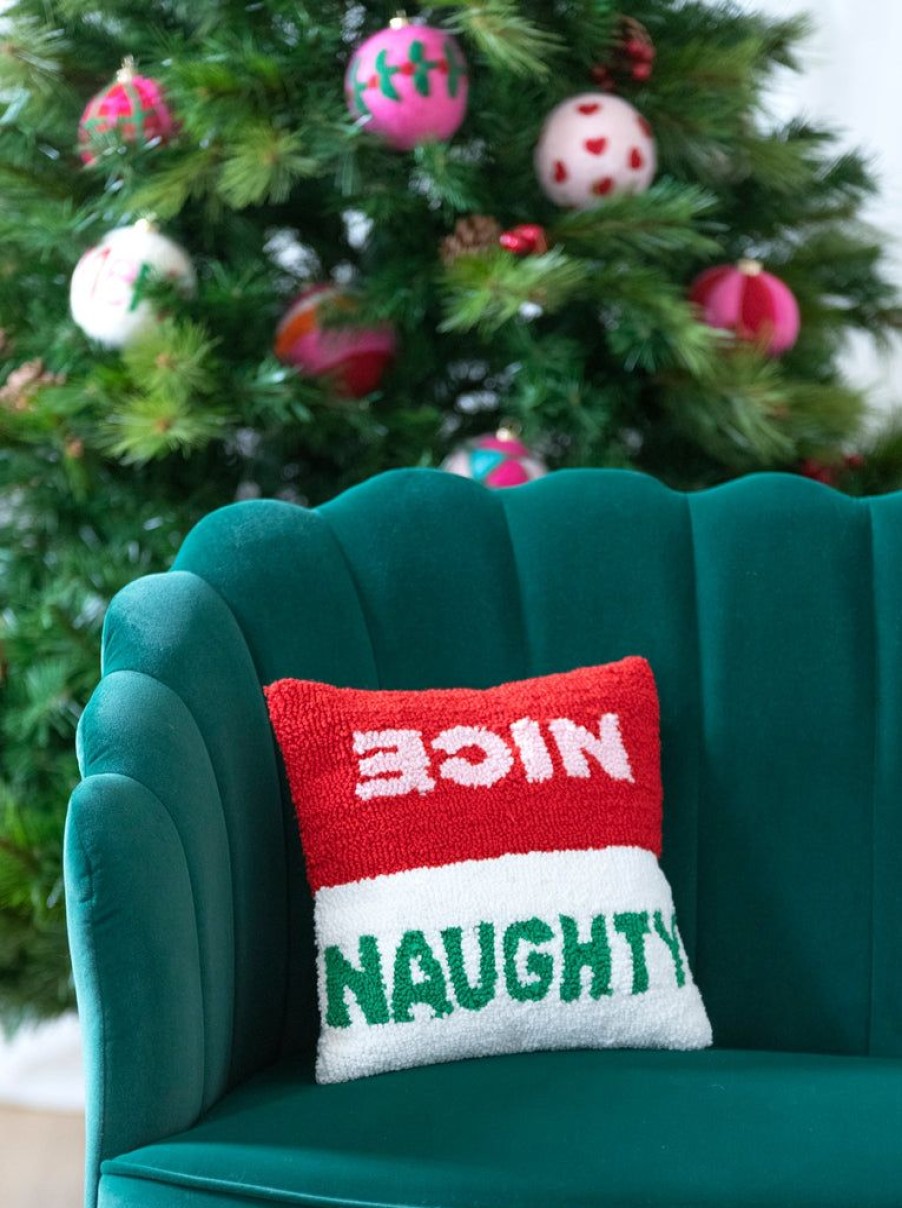 Shiraleah Shiraleah Naughty / Nice Pillow, Multi | Home