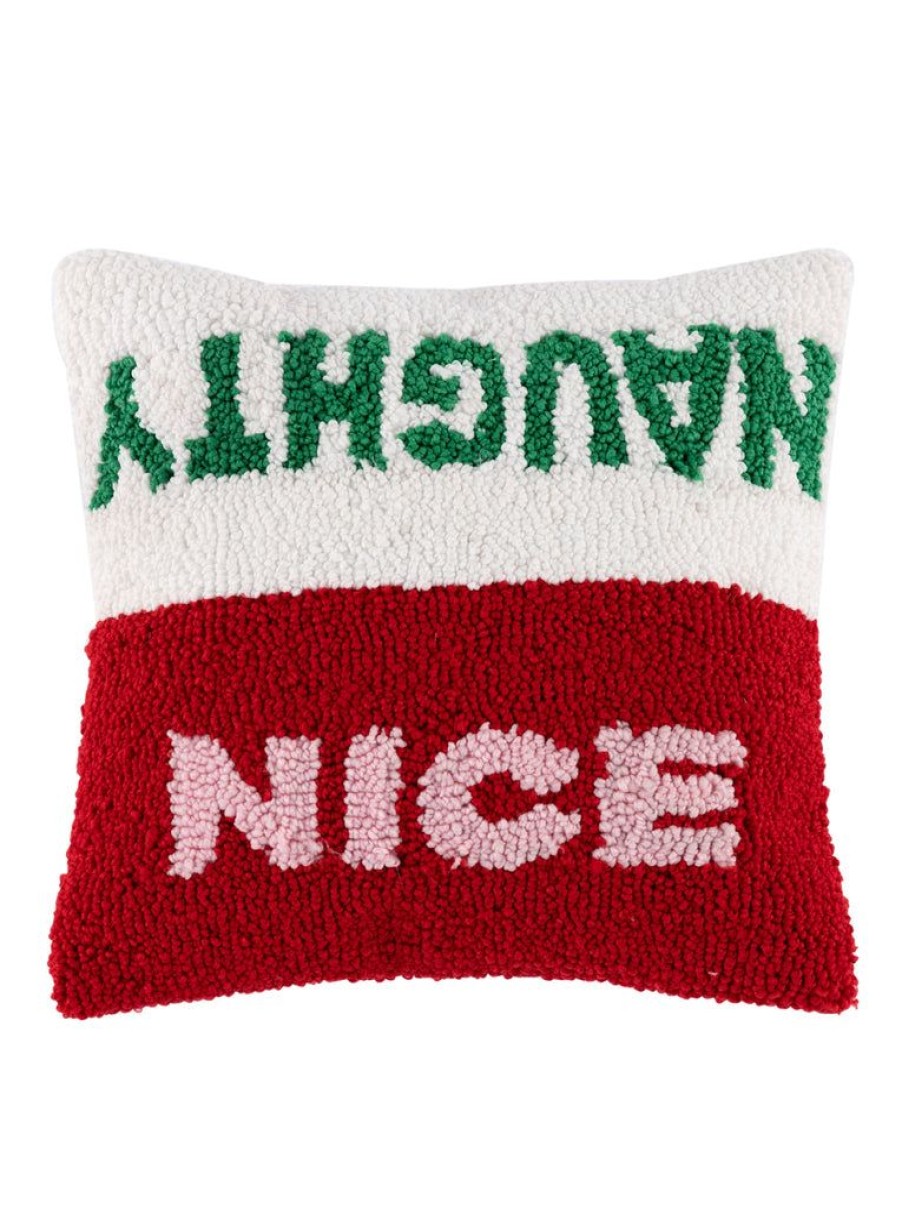 Shiraleah Shiraleah Naughty / Nice Pillow, Multi | Home