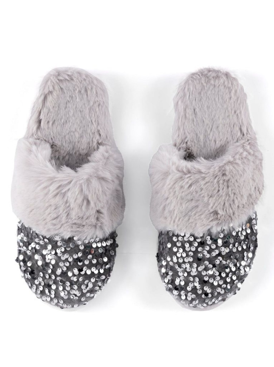 Shiraleah Shiraleah Fiesta Slippers, Silver | Women Slippers