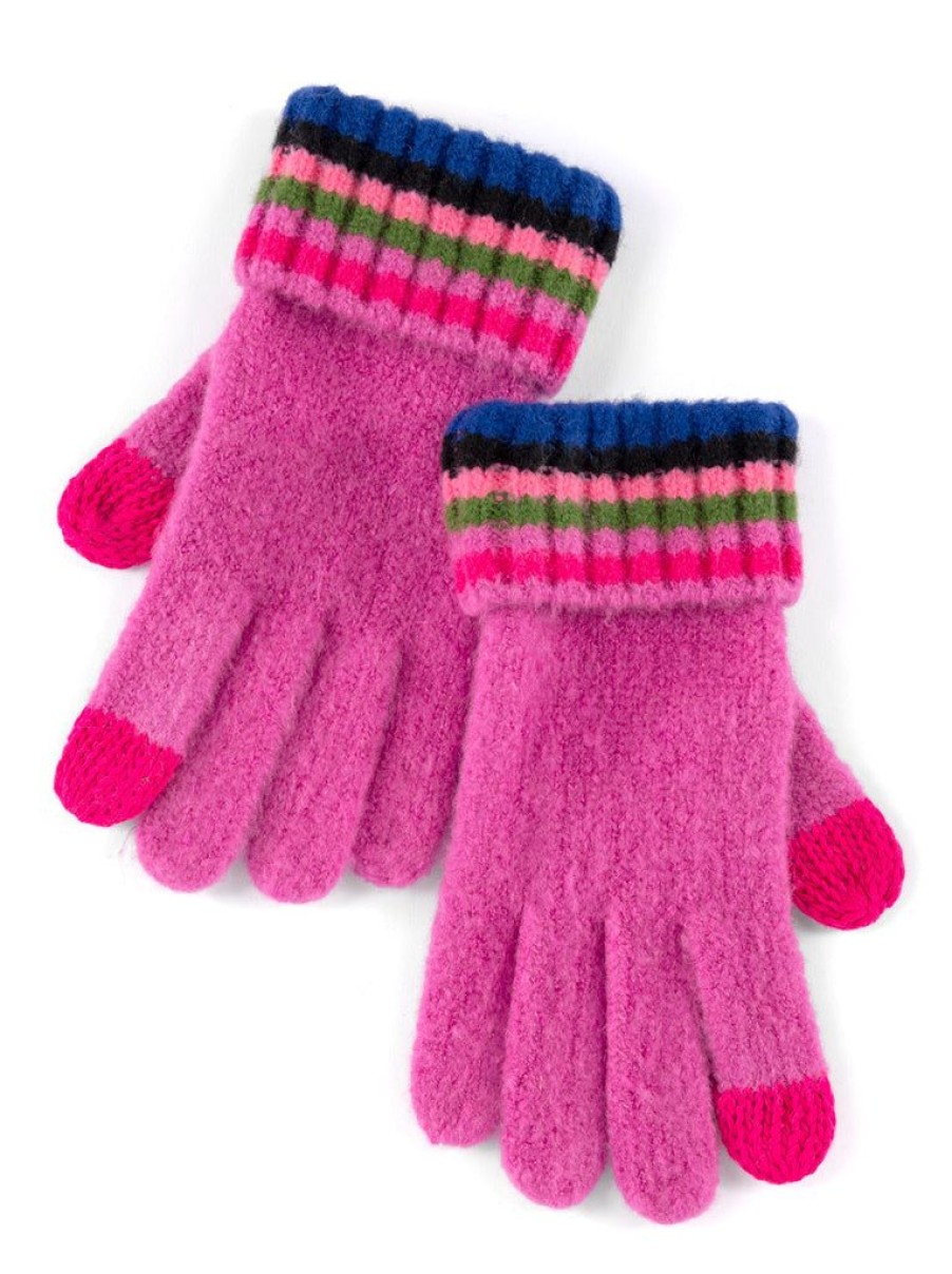 Shiraleah Shiraleah Ronen Touchscreen Gloves, Magenta | Women Gloves