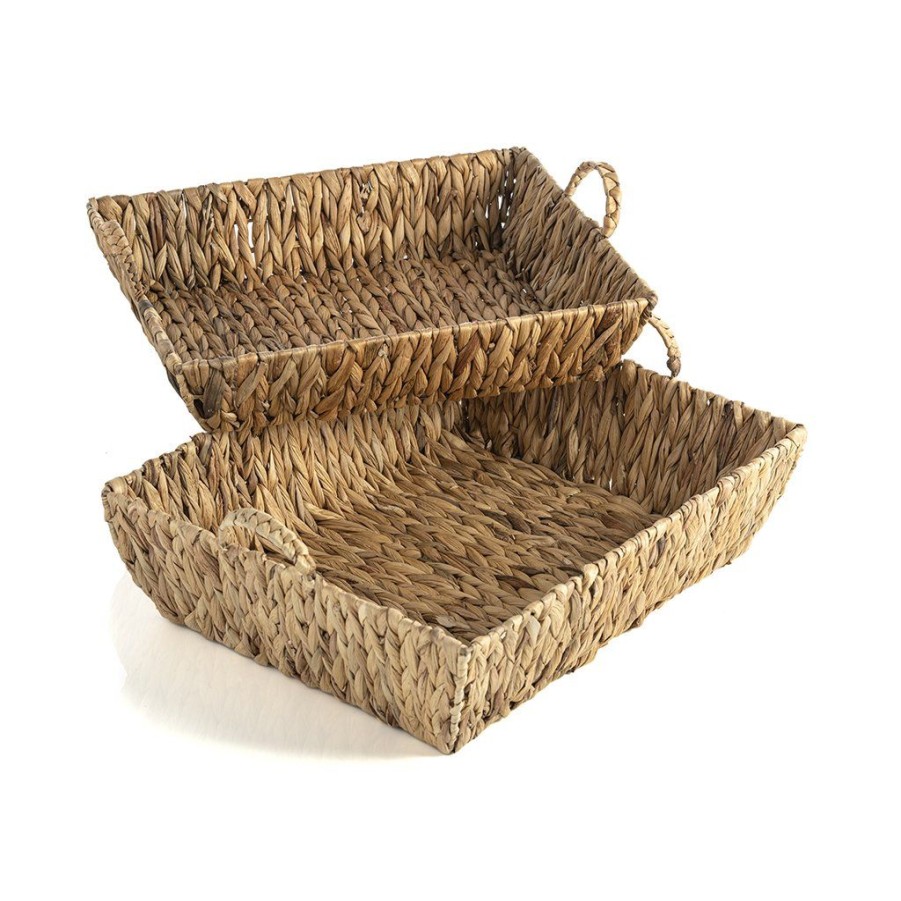 Shiraleah Shiraleah Danny Set Of 2 Trays, Natural | Home