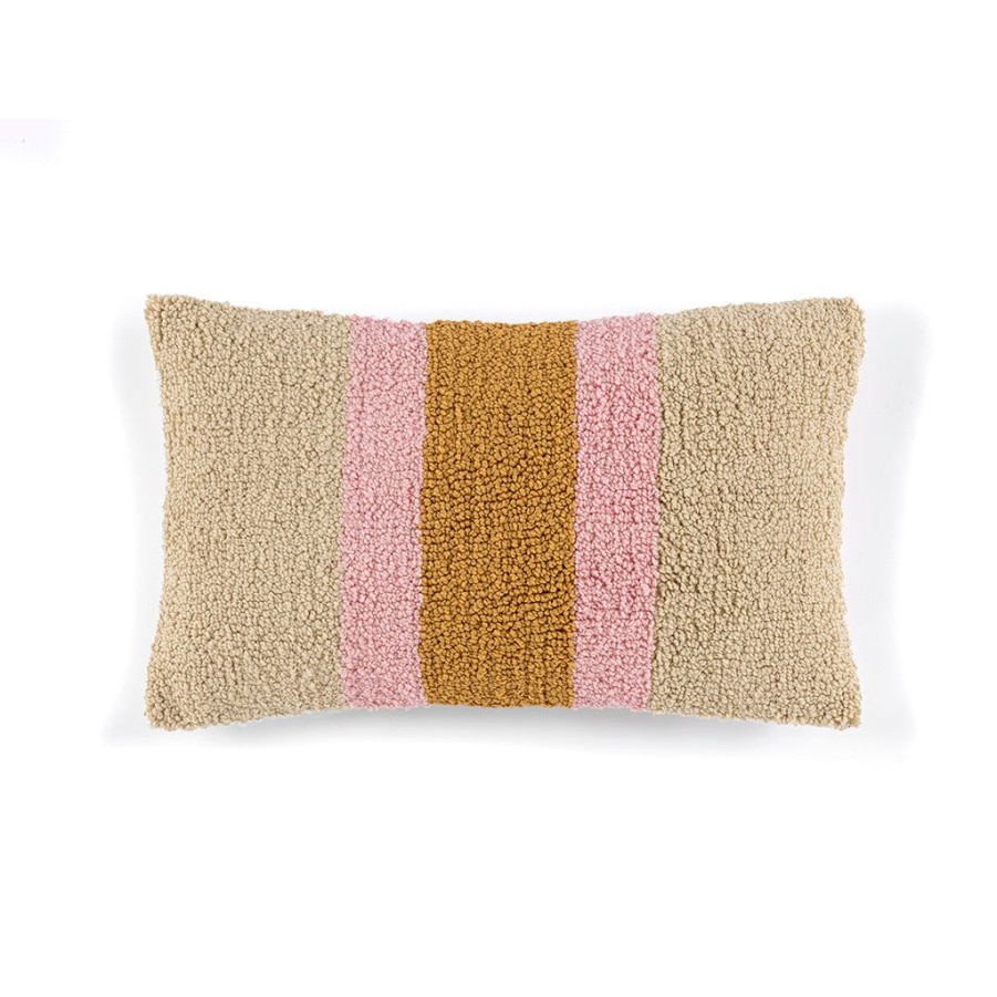 Shiraleah Shiraleah Celebration Stripe Textured Decorative Pillow, Ivory | Home