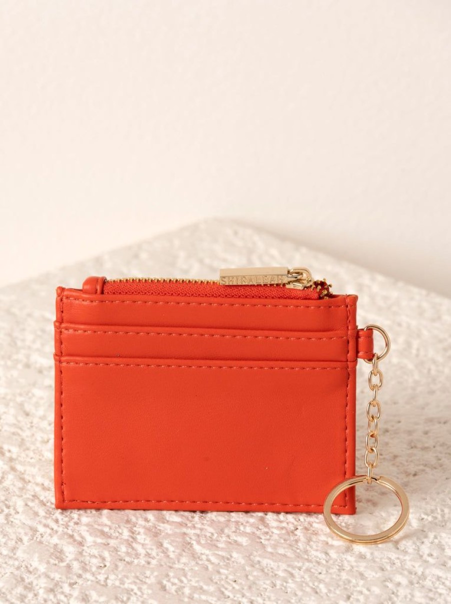 Shiraleah Shiraleah Charlie Card Case, Orange | Women Wallets & Wristlets