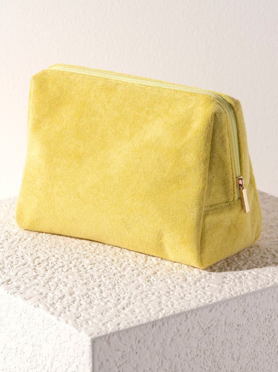 Shiraleah Shiraleah Sol Terry Zip Pouch, Yellow | Women Zip Pouches