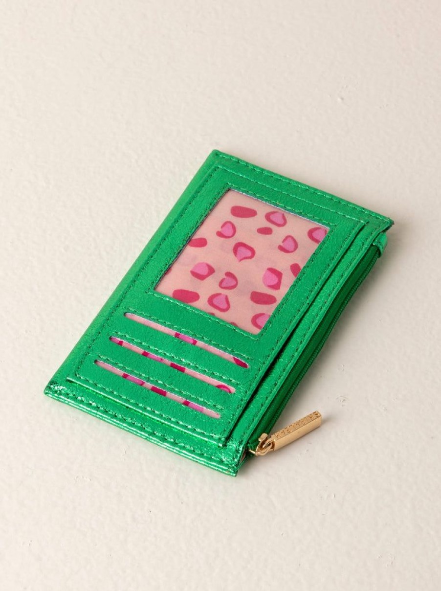 Shiraleah Shiraleah Skyler Card Holder, Emerald | Women Wallets & Wristlets