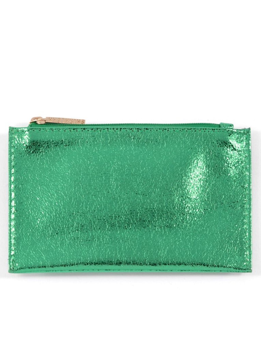 Shiraleah Shiraleah Skyler Card Holder, Emerald | Women Wallets & Wristlets