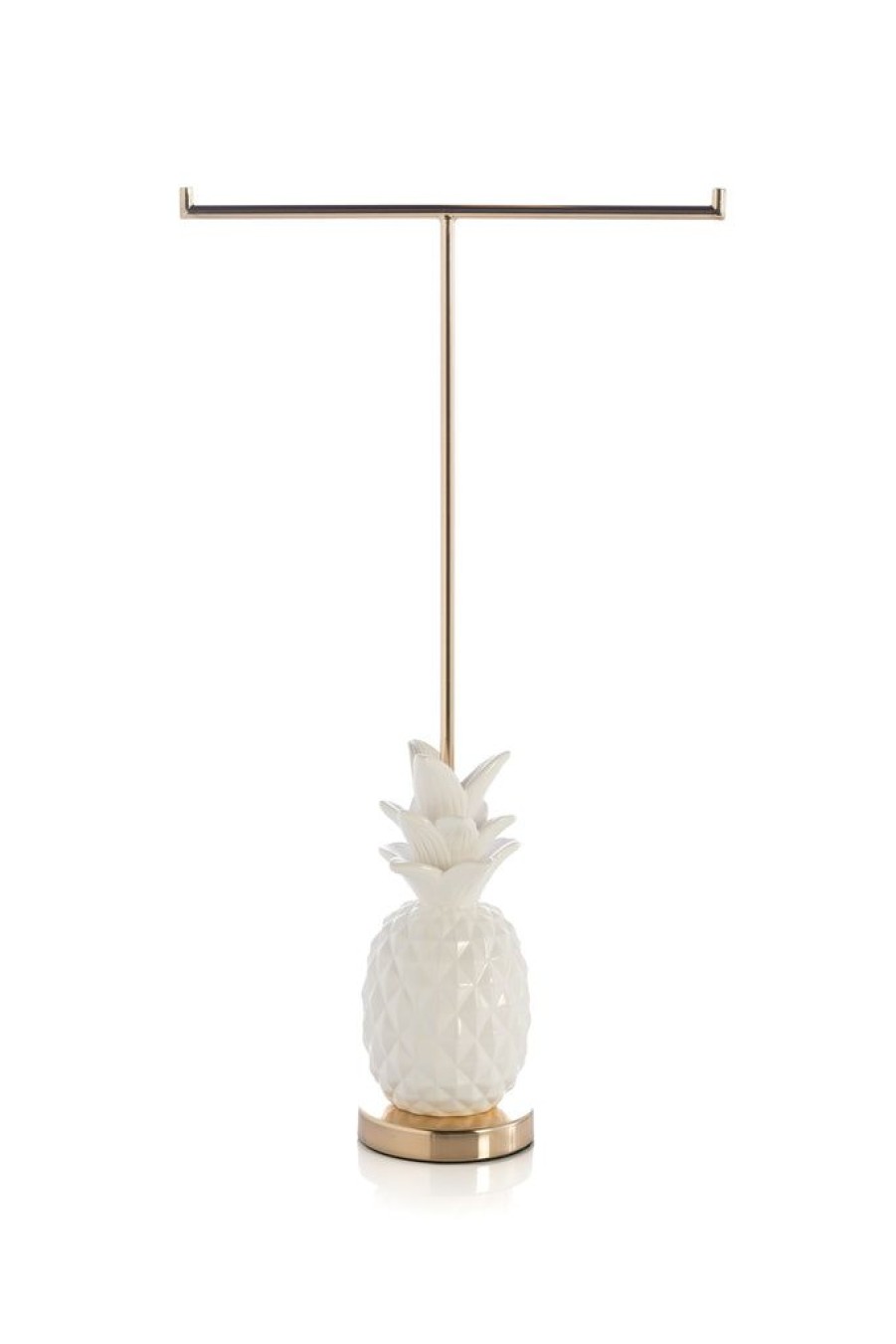 Shiraleah Pineapple T-Stand, White | Women Jewelry Display