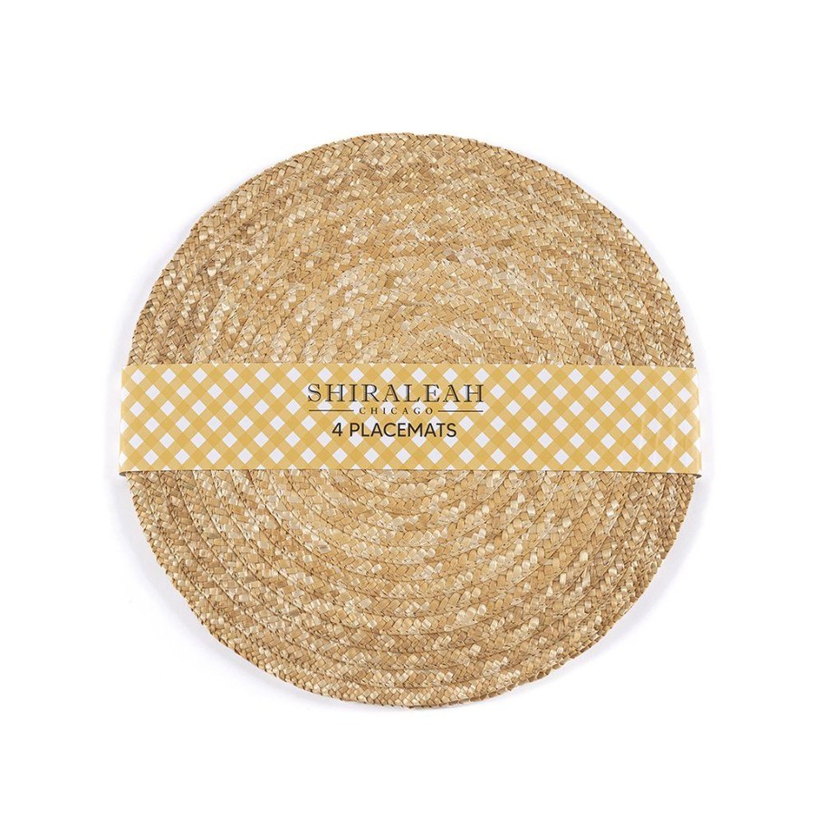 Shiraleah Shiraleah Set Of 4 Wheat Straw Placemats, Natural | Home