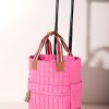 Shiraleah Shiraleah Ezra Quilted Nylon Roller Tote, Pink | Women Roller Totes