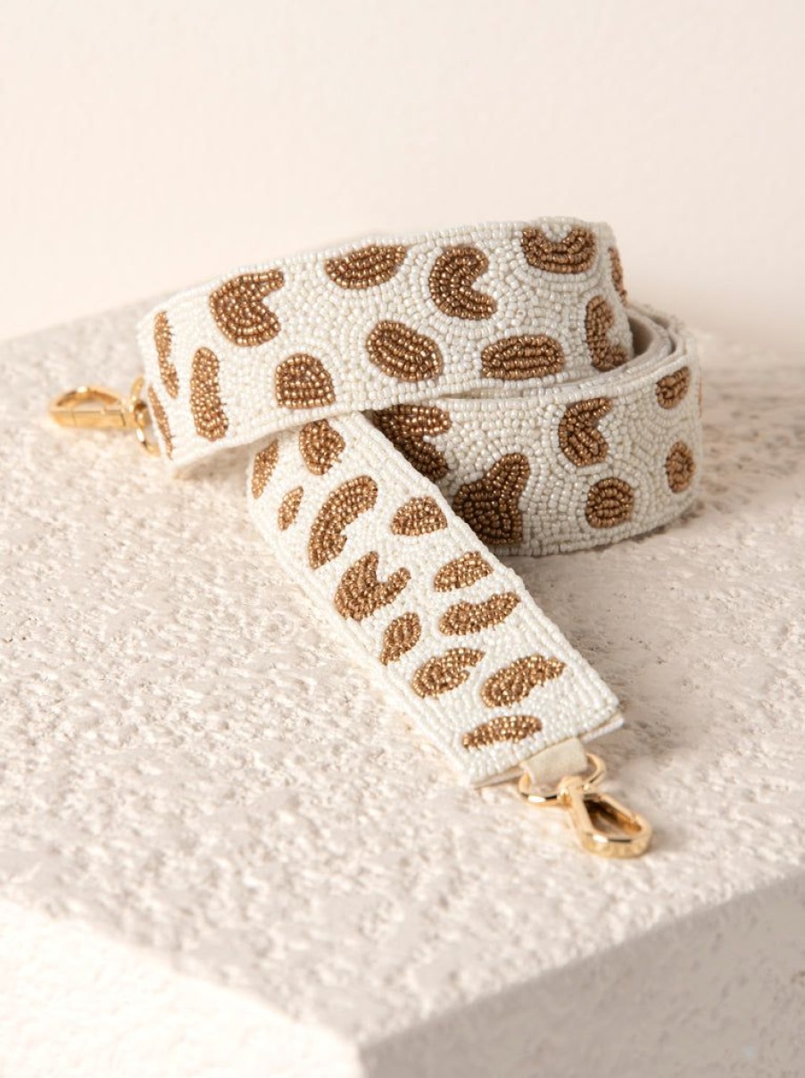 Shiraleah Shiraleah Animal Pattern Beaded Bag Strap, Gold | Women Cross-Bodies