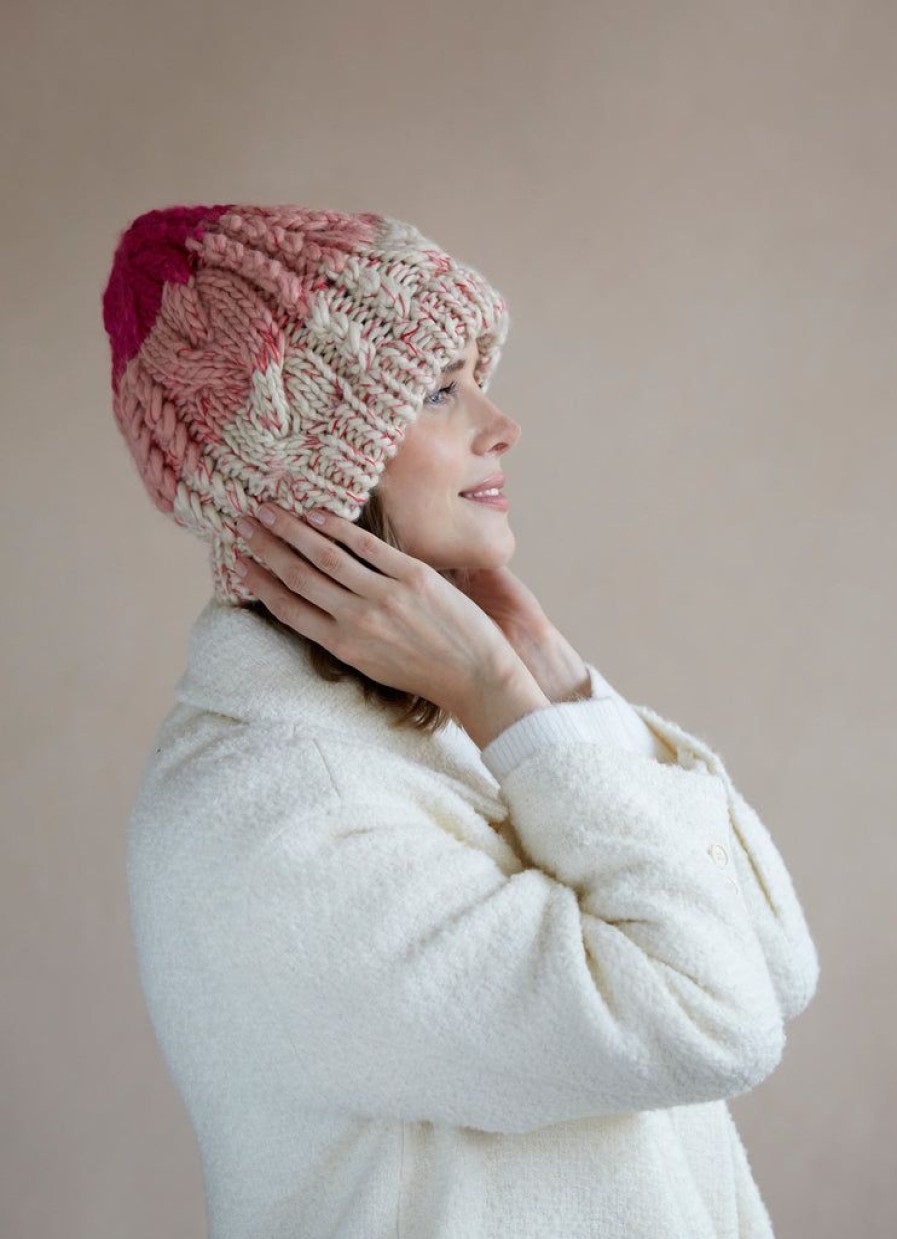 Shiraleah Shiraleah Spencer Winter Knit Hat/ Beanie, Pink | Women Hats