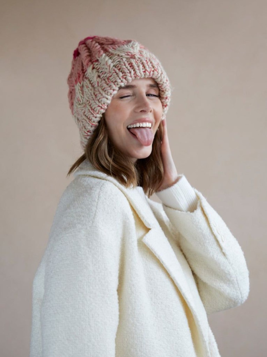 Shiraleah Shiraleah Spencer Winter Knit Hat/ Beanie, Pink | Women Hats