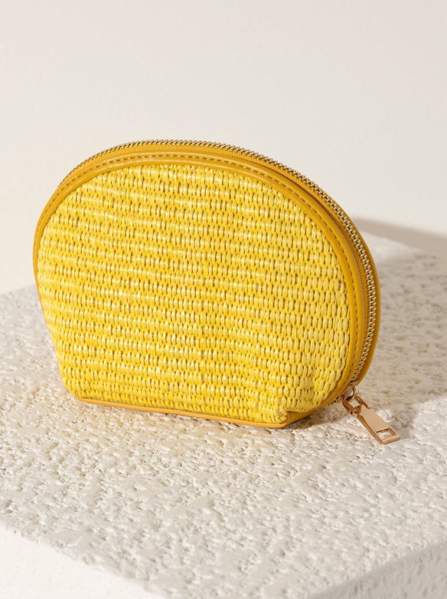 Shiraleah Shiraleah Amalfi Cosmetic Pouch, Yellow | Women Zip Pouches