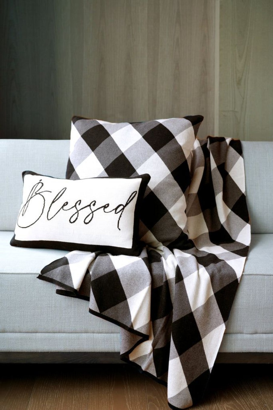 Shiraleah Shiraleah Anderson Plaid Pillow, Black And White | Home