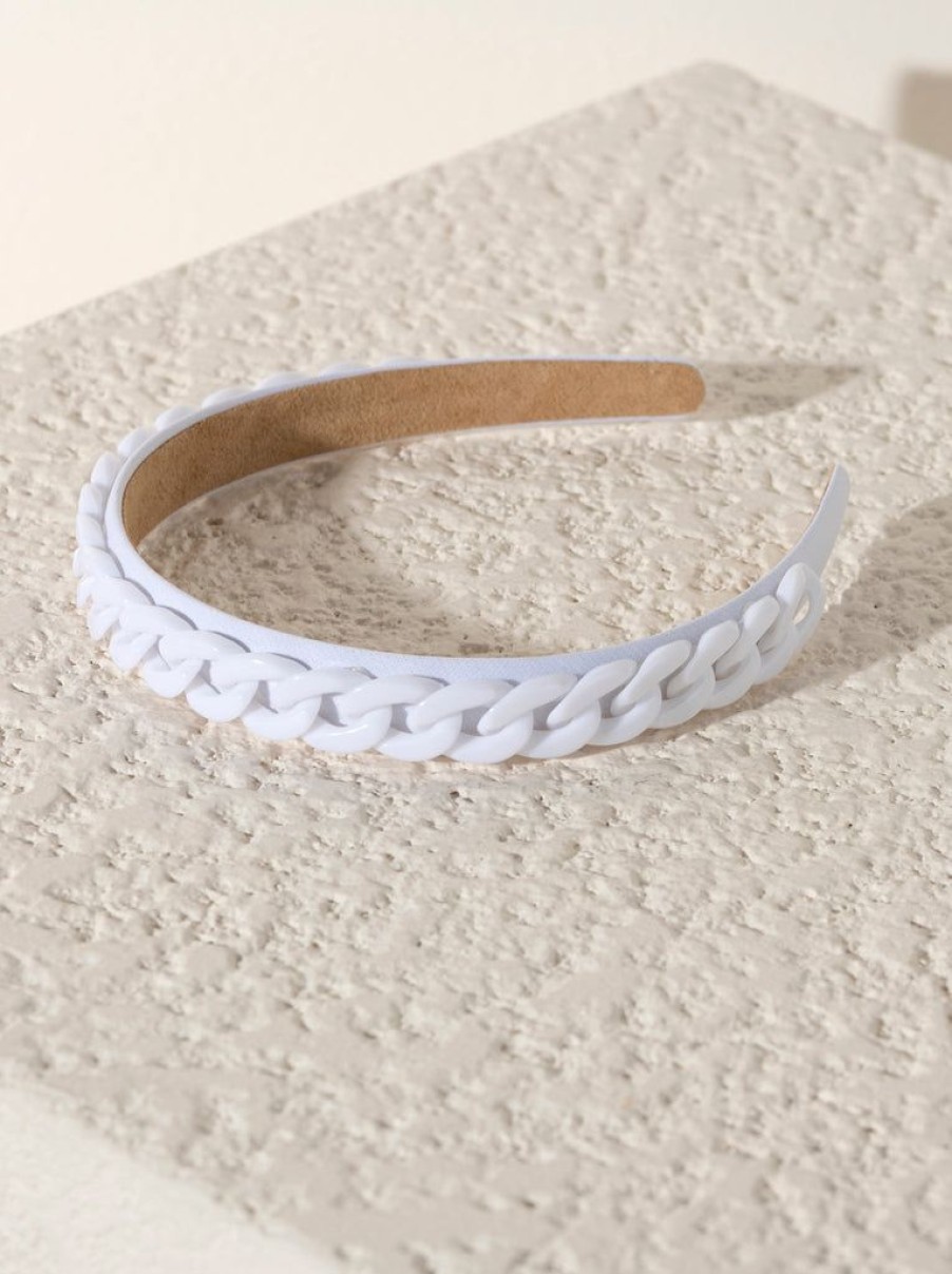 Shiraleah Shiraleah Chainlink Headband, Ivory | Women Headbands