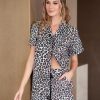 Shiraleah Shiraleah Jerry Animal Print Pj Set, Black | Women Pj Sets