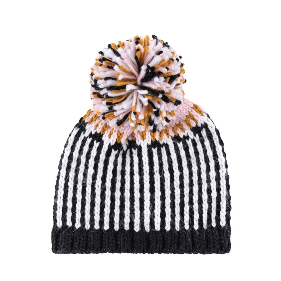 Shiraleah Shiraleah Char Winter Knit Hat/Beanie, Black | Women Hats