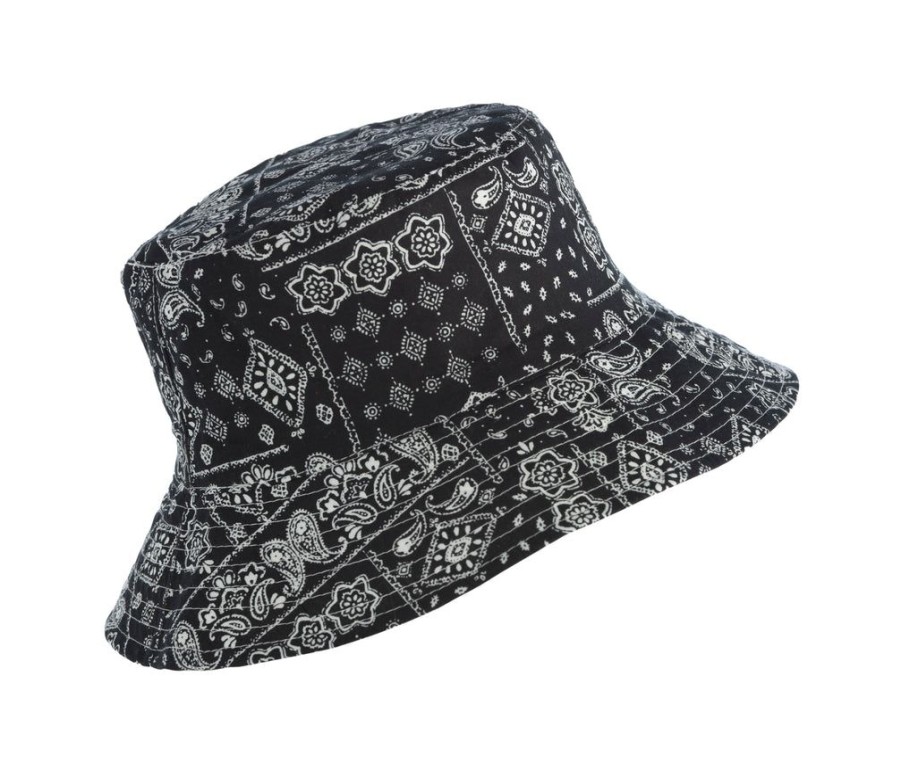 Shiraleah Shiraleah Dallas Reversible Bucket Hat, Black | Women Beach Hats