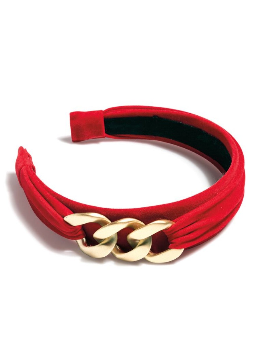 Shiraleah Shiraleah Chain Detail Headband, Red | Women Headbands