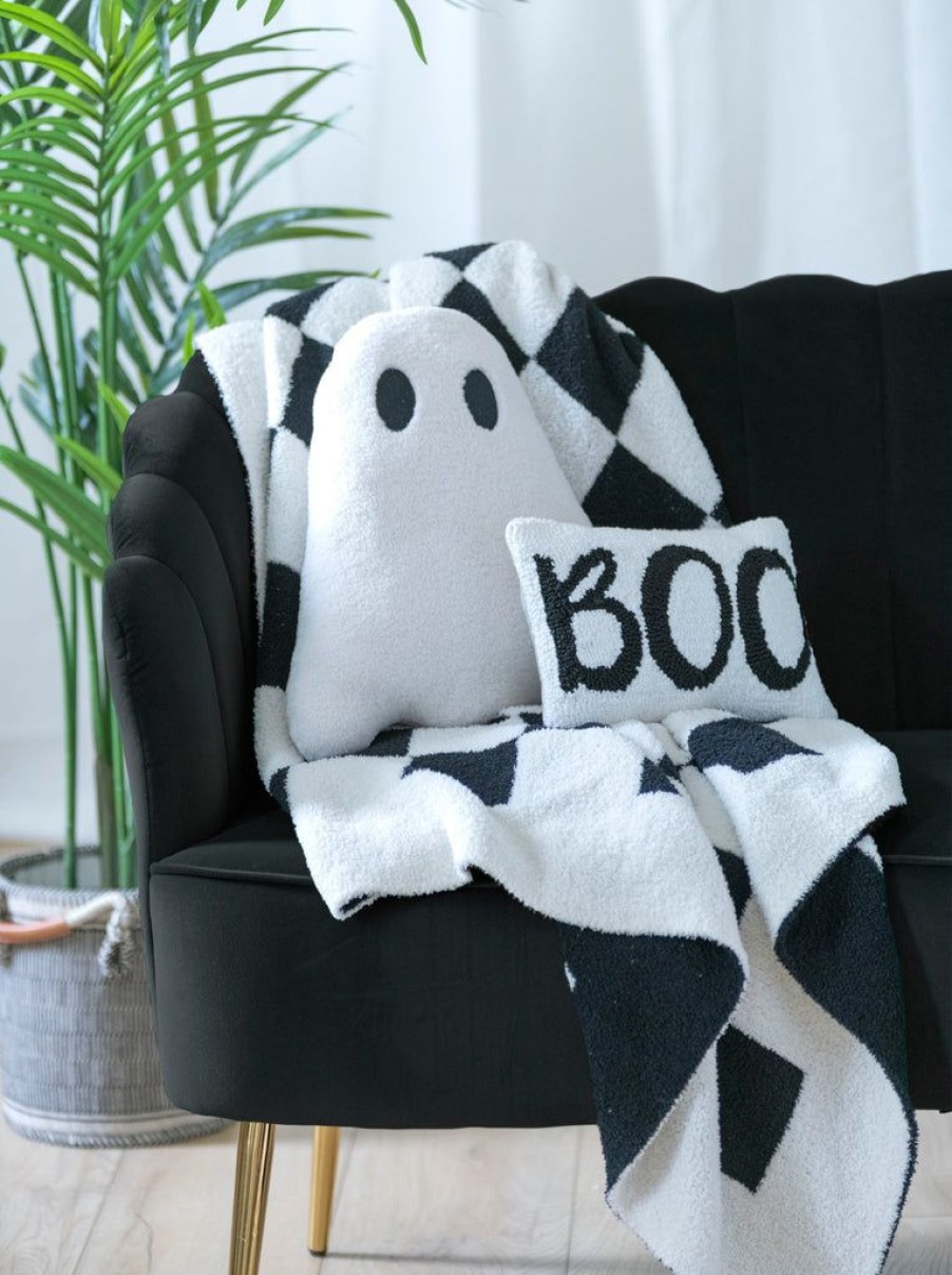 Shiraleah Shiraleah Boo Pillow, Ivory | Home