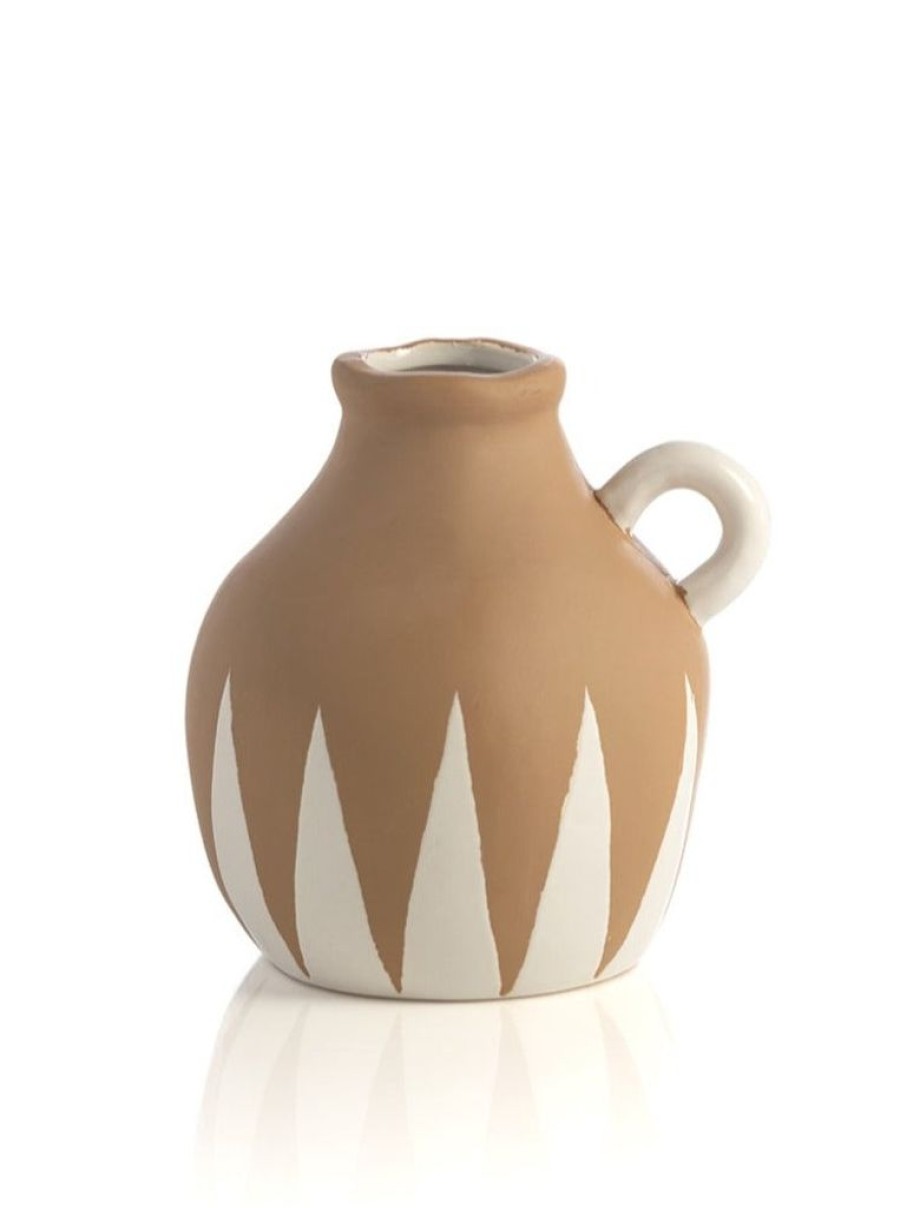 Shiraleah Shiraleah Salinas Small Decorative Jug Vase, Terracotta | Home