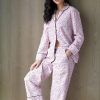 Shiraleah Shiraleah Hope Wine Glass Print Pj Set, Pink | Women Pj Sets