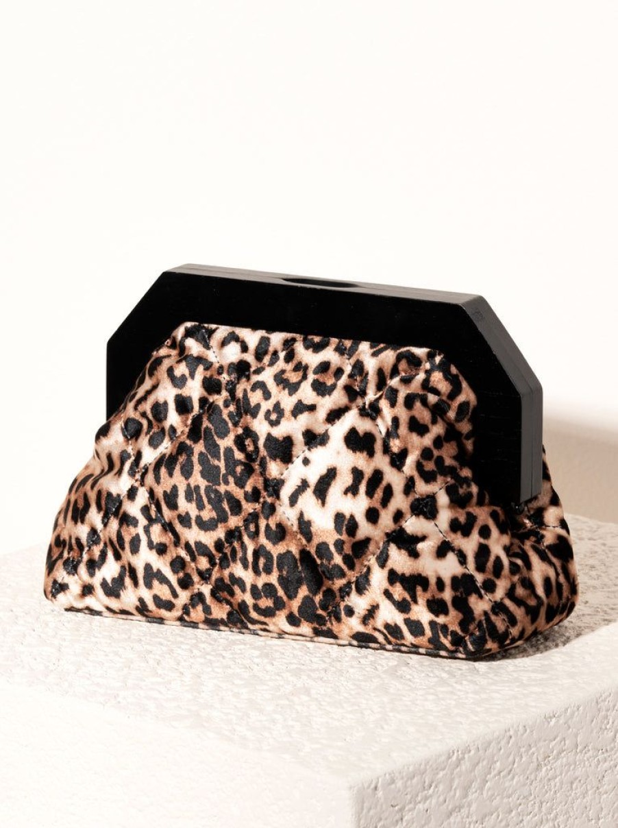 Shiraleah Shiraleah Bailey Quilted Leopard Clutch, Multi | Women Clutches