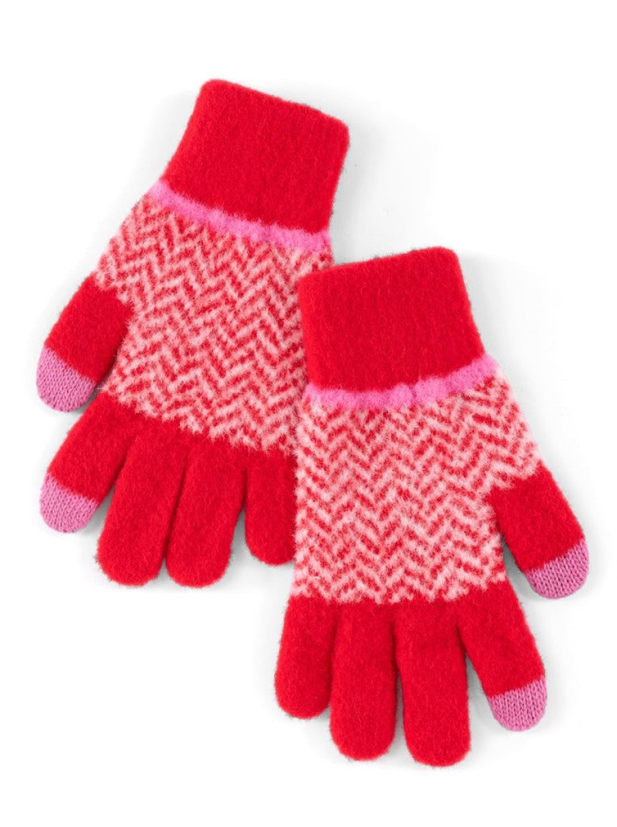 Shiraleah Shiraleah Bowie Touchscreen Gloves, Red | Women Gloves ...