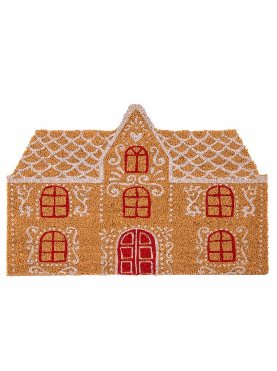 Shiraleah Shiraleah Gingerbread House Doormat, Natural | Home