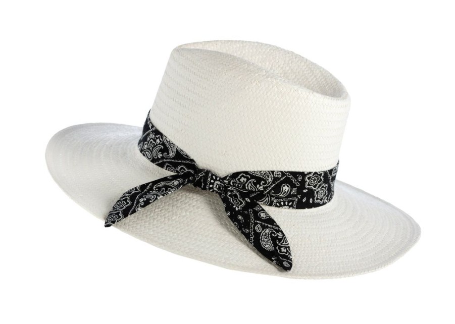 Shiraleah Shiraleah Raven Hat, White | Women Beach Hats