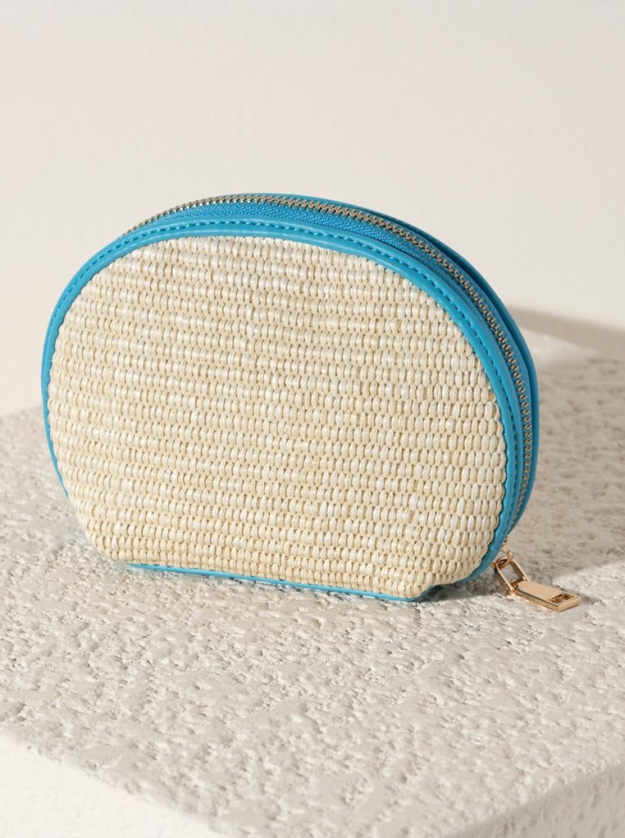 Shiraleah Shiraleah Amalfi Cosmetic Pouch, Ivory | Women Zip Pouches