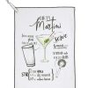 Shiraleah Shiraleah Dirty Martini Cocktail Tea Towel, White | Home