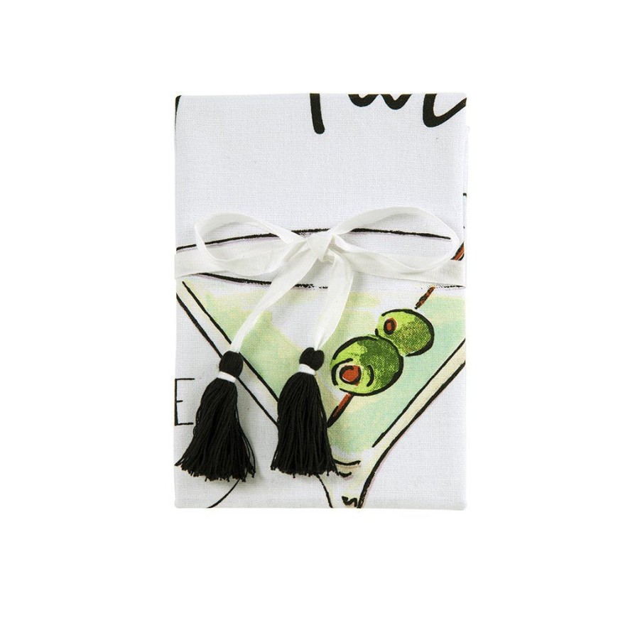 Shiraleah Shiraleah Dirty Martini Cocktail Tea Towel, White | Home