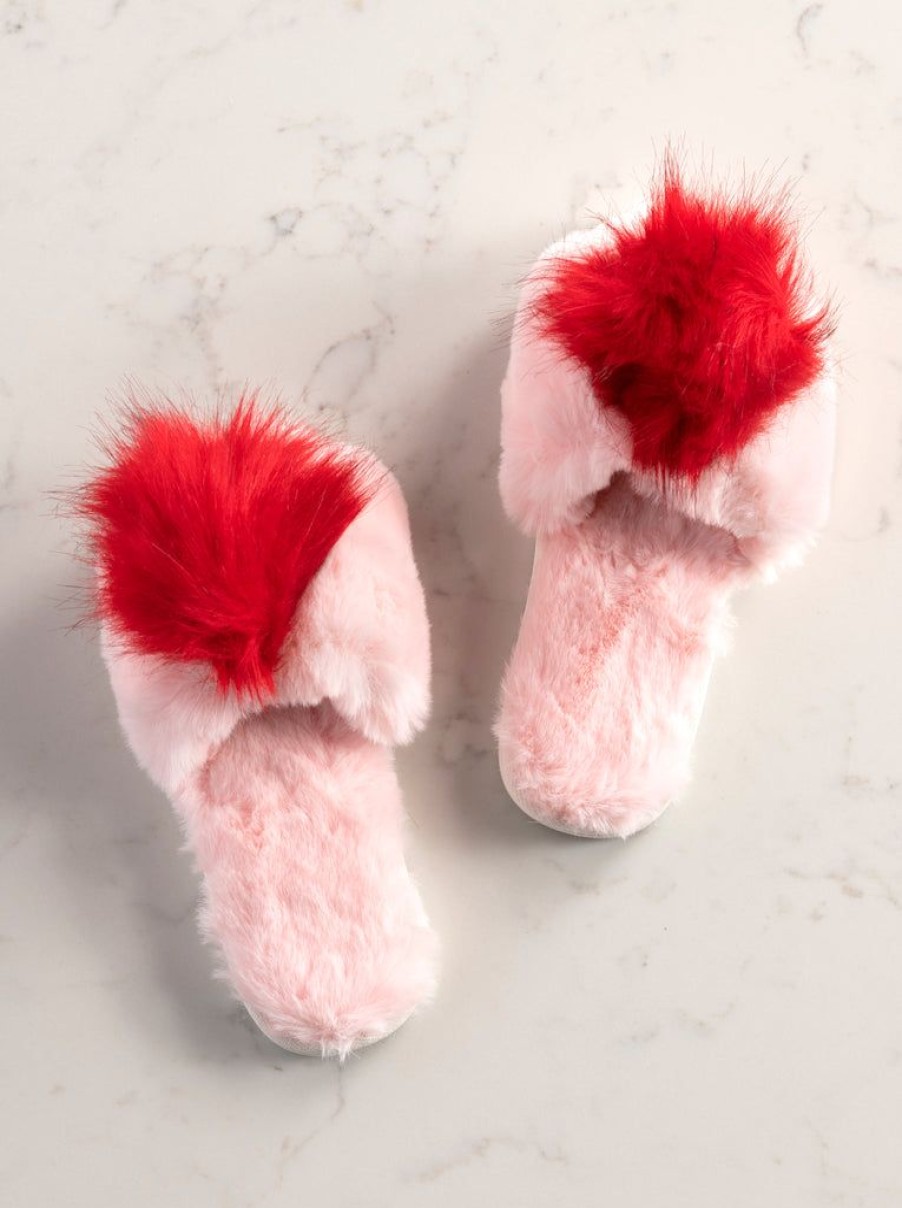 Shiraleah Shiraleah Amor Holiday Slippers, Pink | Women Slippers