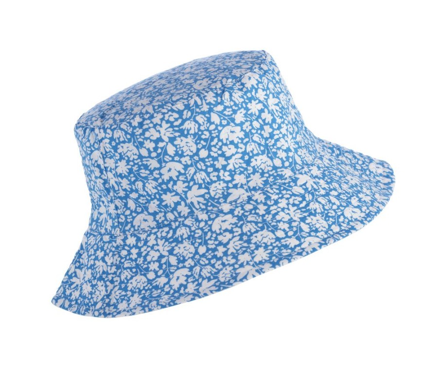 Shiraleah Shiraleah Belle Reversible Bucket Hat, Blue | Women Beach Hats