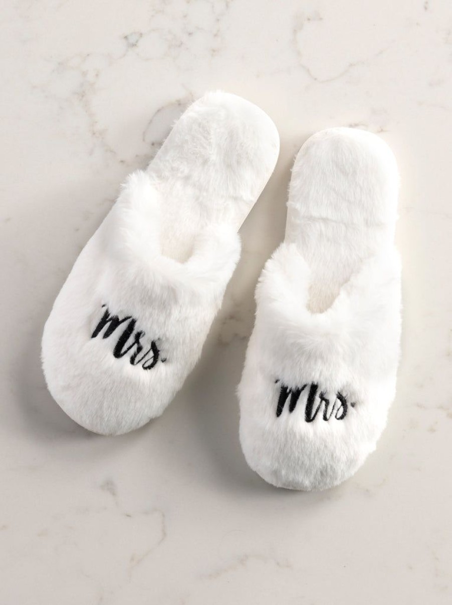 Shiraleah Shiraleah Mrs Bridal Slippers, Ivory | Women Slippers